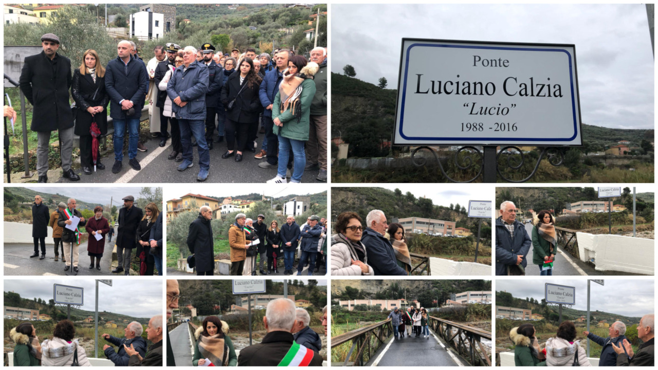 Ponte intitolato al giovane docente e attivista Luciano Calzia morto a  28 anni