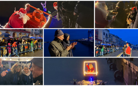 A Imperia Babbo Natale arriva dal mare