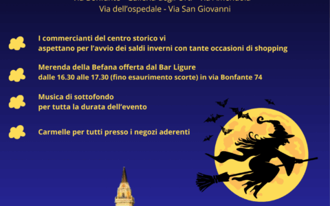 La befana imperiese arriva il 3 gennaio