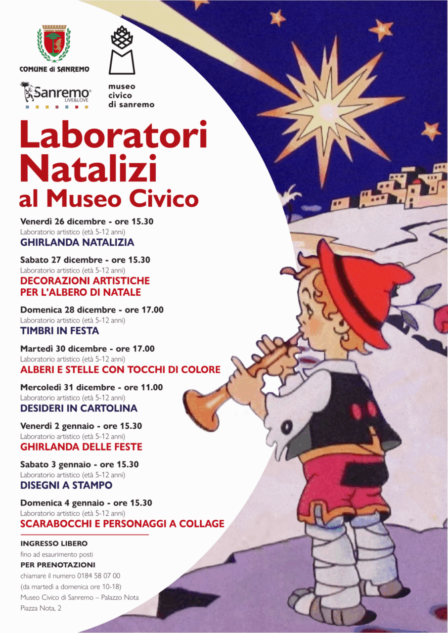 Laboratori Natalizi al Museo Civico di Sanremo: creatività per bambini