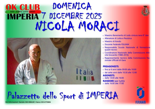 Arti marziali: stage di fine anno a Imperia con il Maestro Moraci