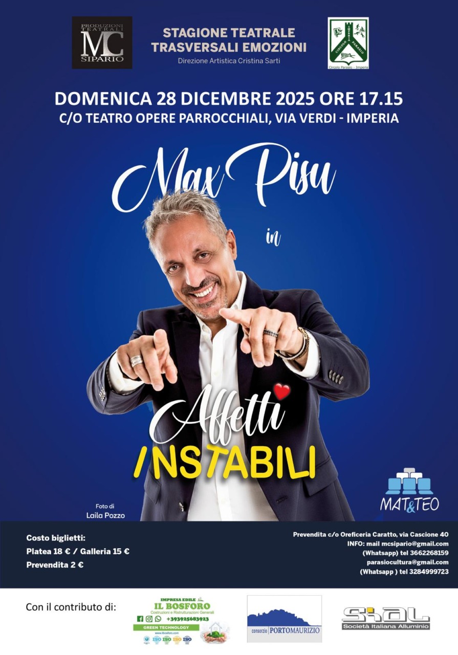 Al teatro delle O.P. lo spettacolo di Max Pisu
