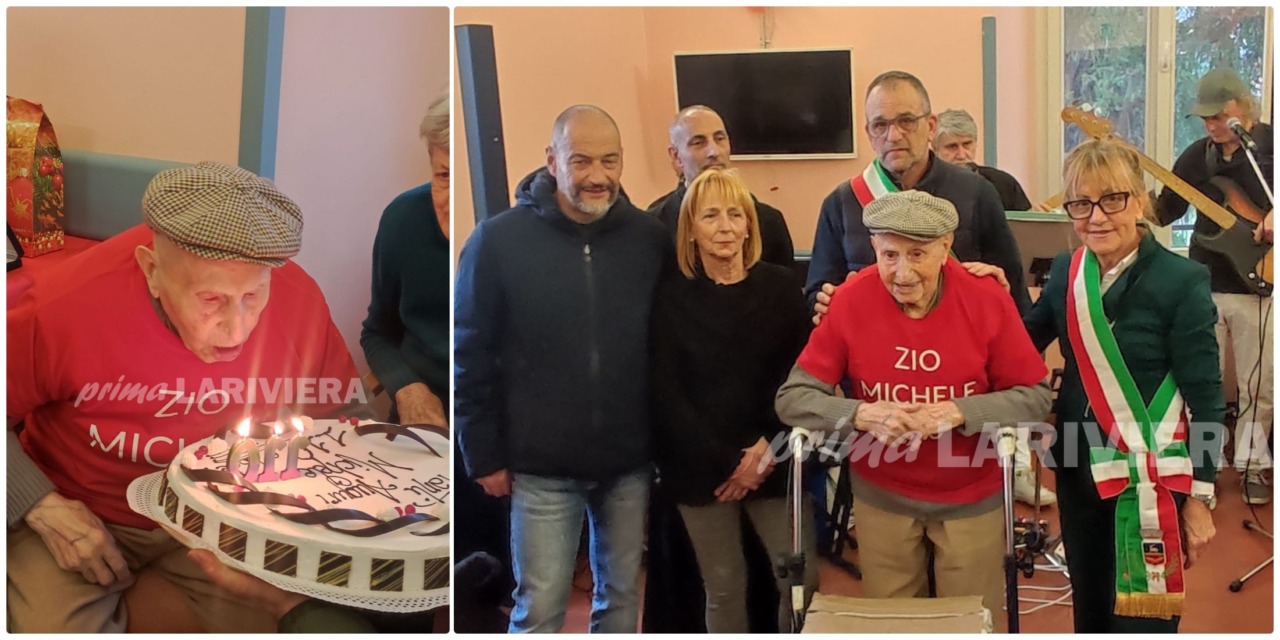 Ha compiuto 110 anni: Nonno Michele è l’uomo più anziano della Liguria e secondo in Italia