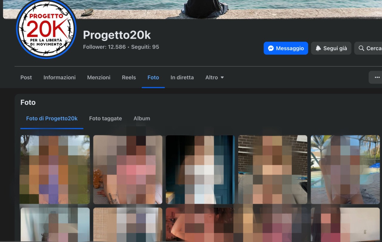 Hackerata con foto di ragazze in lingerie la pagina Facebook dei no border