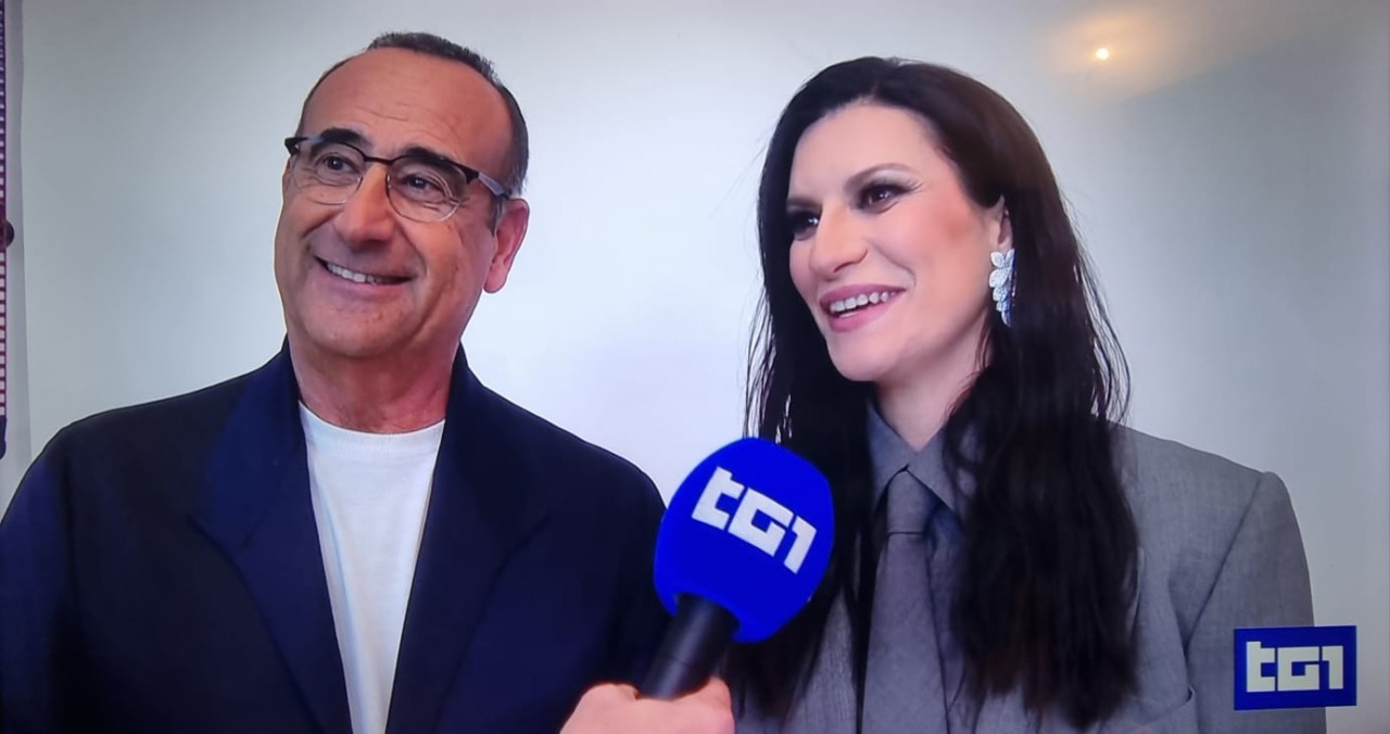 Laura Pausini al fianco di Carlo Conti per tutte e cinque le serate del Festival