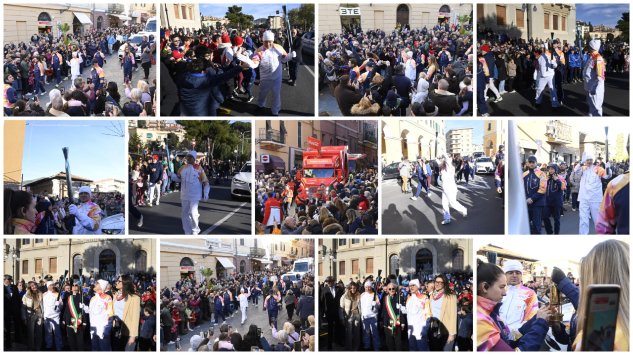 Bagno di folla per la Torcia Olimpica a Imperia