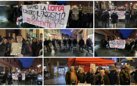 Progressisti in piazza in attesa del generale Vannacci a Ventimiglia