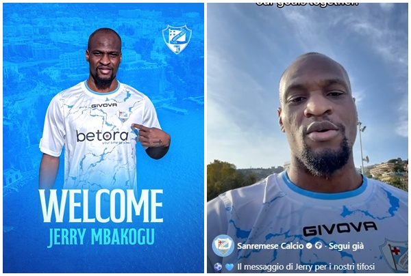 La Sanremese presenta Jerry Mbakogu.  Il saluto dell’attaccante ai tifosi biancazzurri