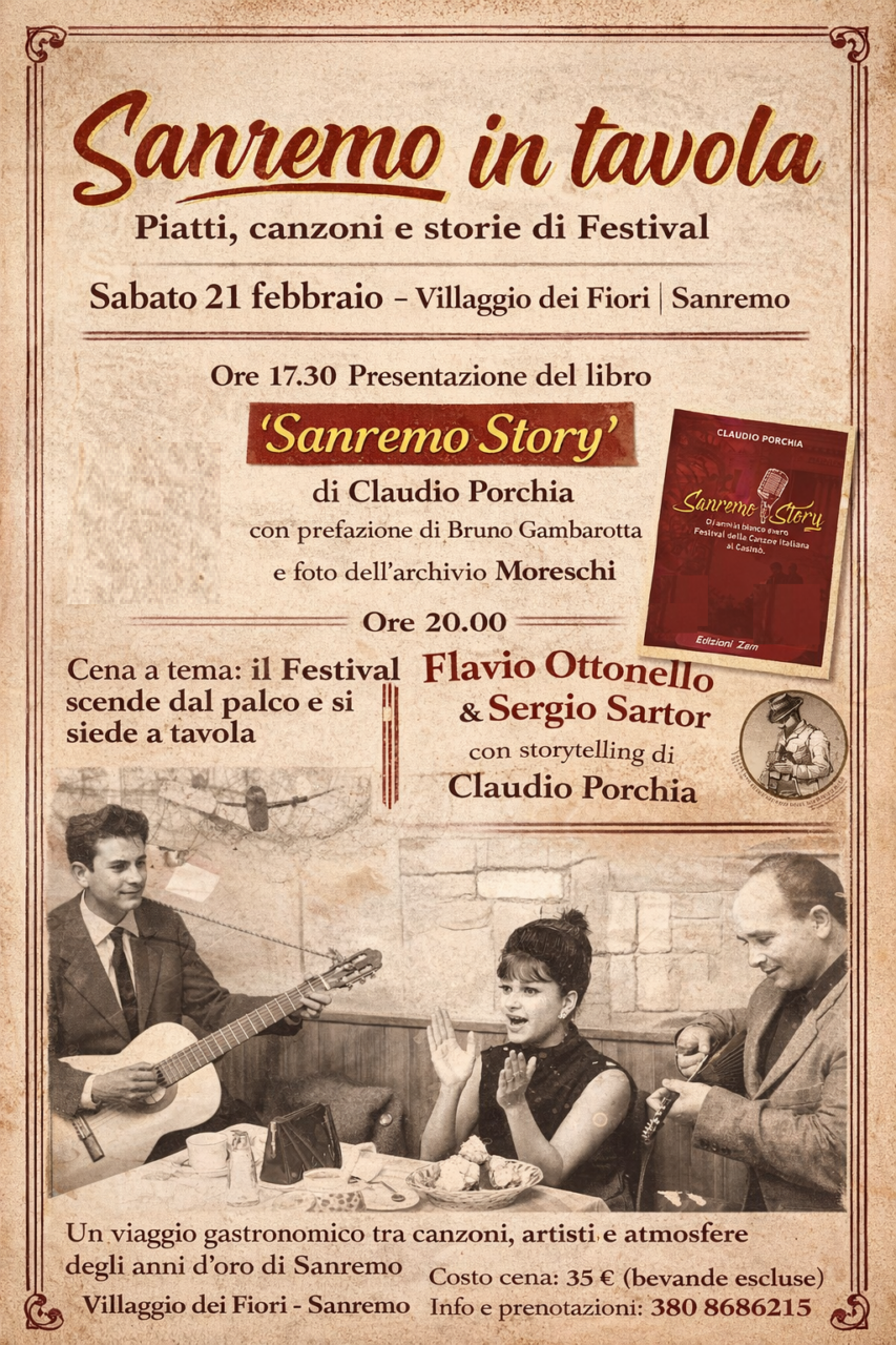 Sanremo in tavola: piatti, canzoni e storie di Festival