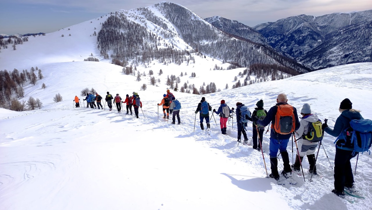 Ciaspolata del CAI di Bordighera alla volta di Cima Gratin