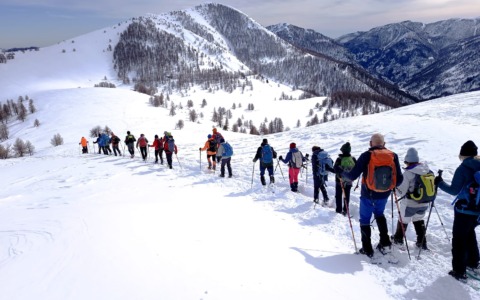 Ciaspolata del CAI di Bordighera alla volta di Cima Gratin