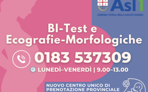 Attivo il Centro Unico di Prenotazione Provinciale per Bi-Test ed Ecografie Morfologiche