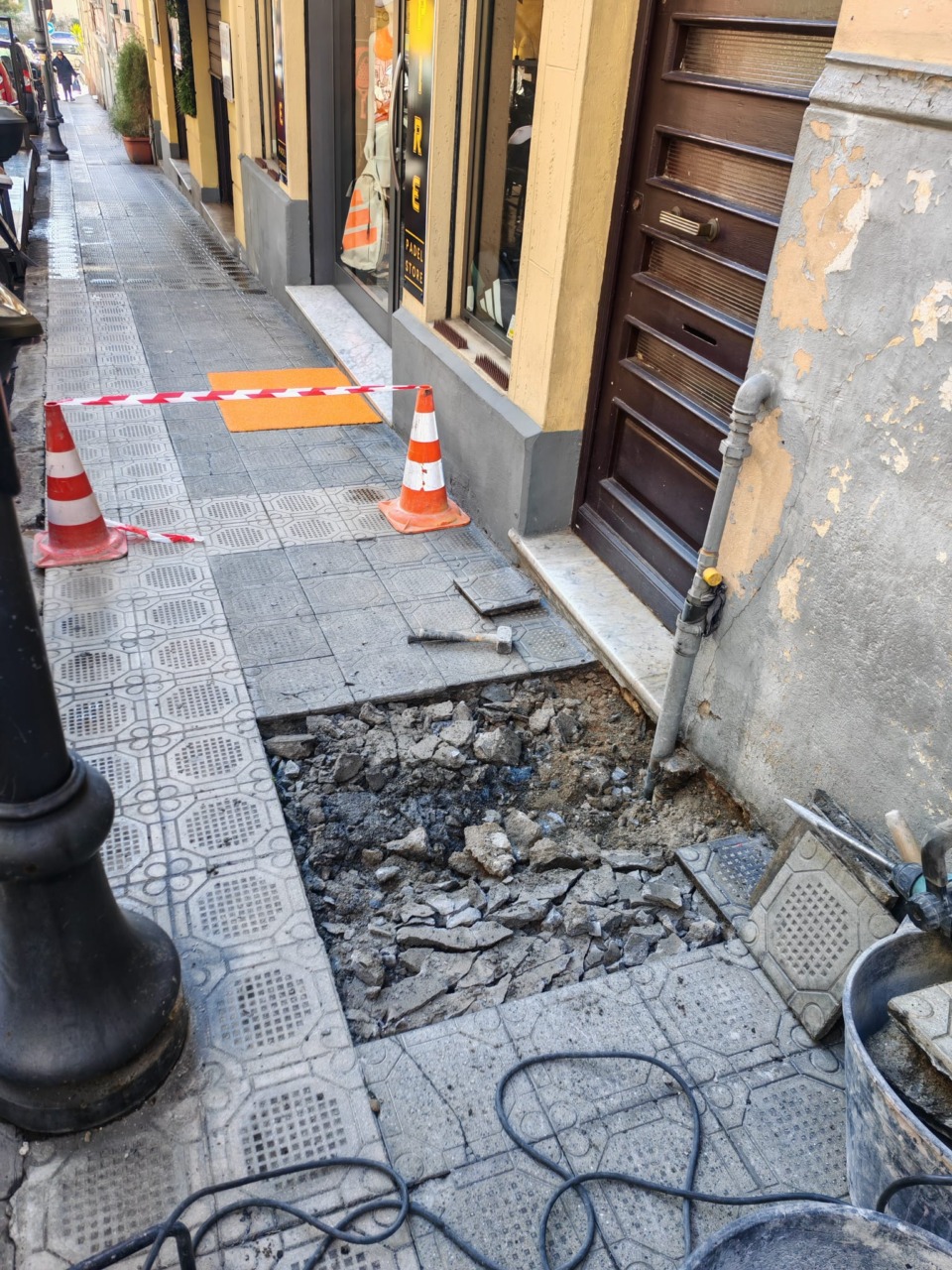 Ripristinata pavimentazione in alcune zone di Sanremo