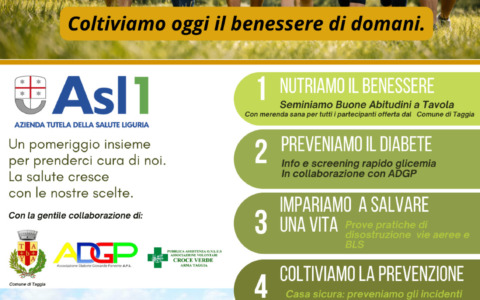 “Seminiamo Salute”: Asl1 porta prevenzione e benessere in piazza ad Arma di Taggia