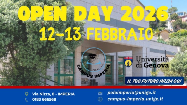 Campus di Imperia, Open Day UNIGE: due giorni per scegliere il proprio futuro