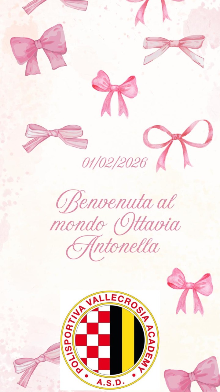 Fiocco rosa in casa della Polisportiva Vallecrosia Academy: è nata Ottavia Antonella