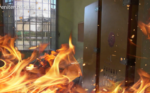 Fiamme in carcere a Sanremo appiccate da un detenuto