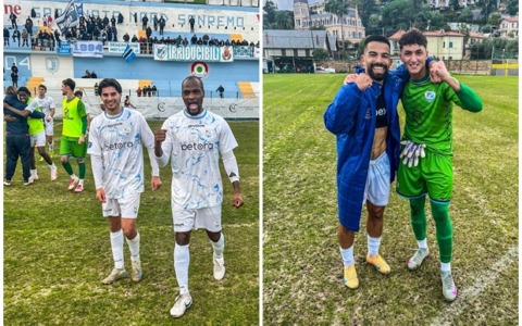 Djorkaeff ancora decisivo, goal vittoria contro il Chisola. Bohli salva nel finale. Balzo in classifica per la Sanremese