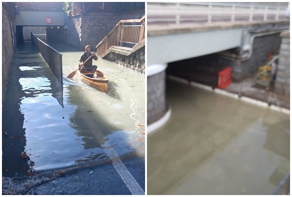 “Caronte S.p.a. effettua servizio navetta in Via Noaro”. Il sottopasso di nuovo allagato