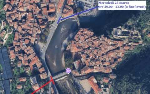 Avviso di interruzione della viabilità a Dolceacqua