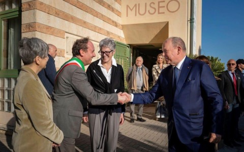 Il Principe Alberto ha visitato in veste privata il Museo dei Balzi Rossi