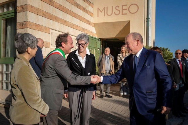 Il Principe Alberto ha visitato in veste privata il Museo dei Balzi Rossi