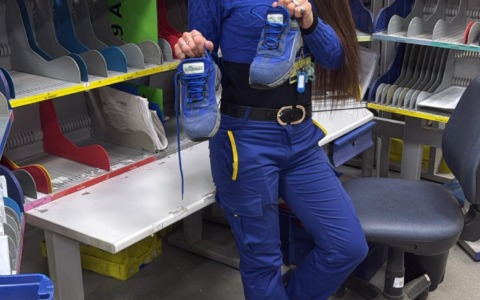 Le scarpe dei postini diventano pavimento antitrauma per bambini