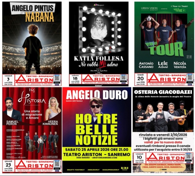 Da Angelo Duro a Pintus: ecco gli spettacoli di aprile al Teatro Ariston