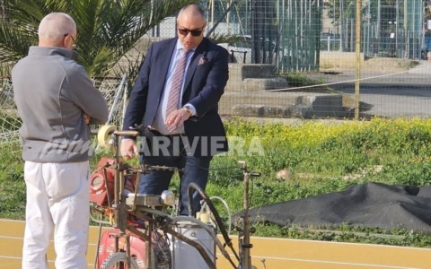 Sopralluogo del sindaco di Vallecrosia al capo sportivo Zaccari