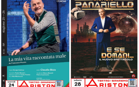 Il Teatro Ariston riapre dopo il Festival di Sanremo, Claudio Bisio e Giorgio Panariello inaugurano la stagione