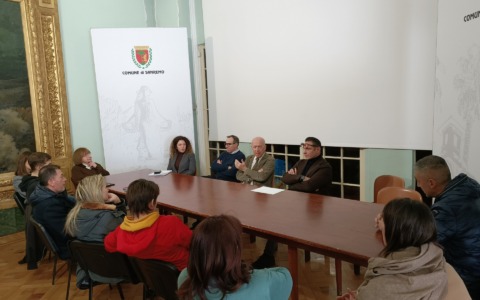 Piazza Colombo pedonale durante i lavori di riqualificazione