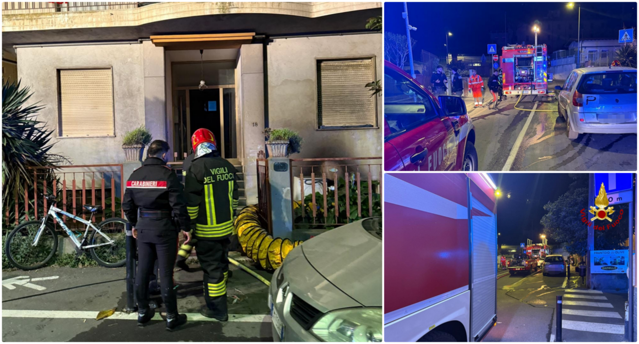 Brucia una cantina a Ventimiglia, sgomberato palazzo nelle notte