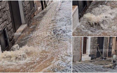 Esplode una conduttura, copiosa perdita di acqua a Ospedaletti