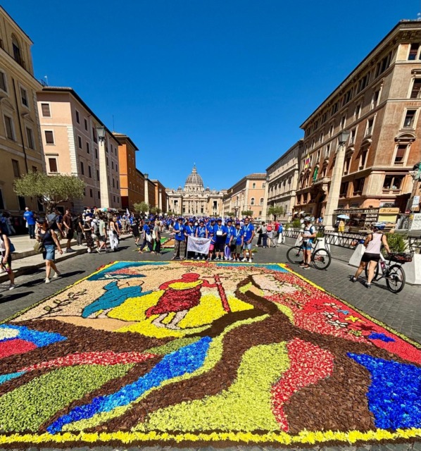 Da Diano Marina a Roma per realizzare l’Infiorata di via Della Conciliazione davanti a San Pietro
