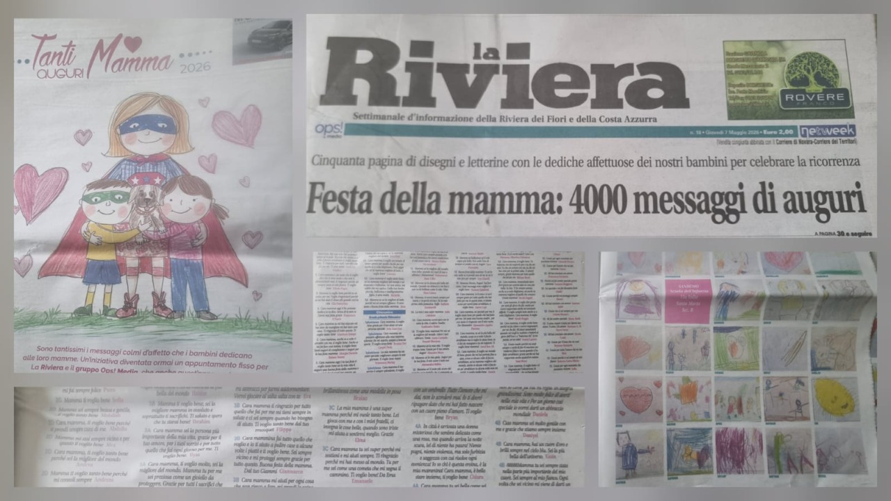Festa della mamma: su La Riviera 4000 messaggi di auguri dai vostri bimbi
