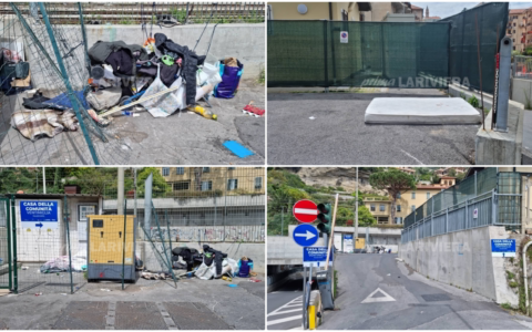Inciviltà e degrado sulla strada che conduce al Palasalute di Ventimiglia