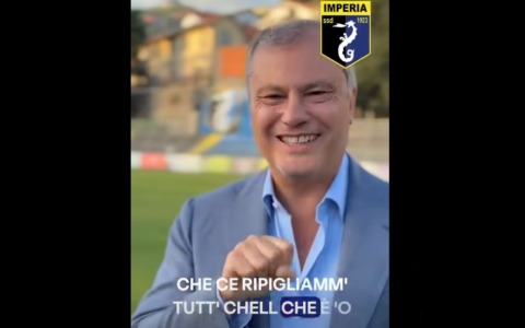 Lo “spot” napoletano del neo presidente dell’Imperia Calcio Giuseppe D’Onofrio: “Ce ripigliamm’ tutt’ chell’ che è o’  nuost'”