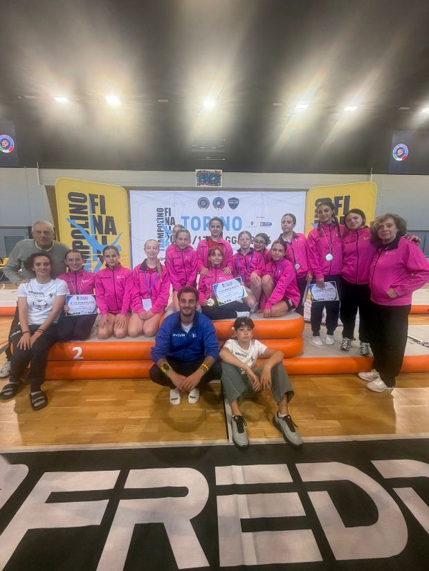 Le atlete della Ginnastica Riviera dei Fiori alle Finali Nazionli di Trampolino