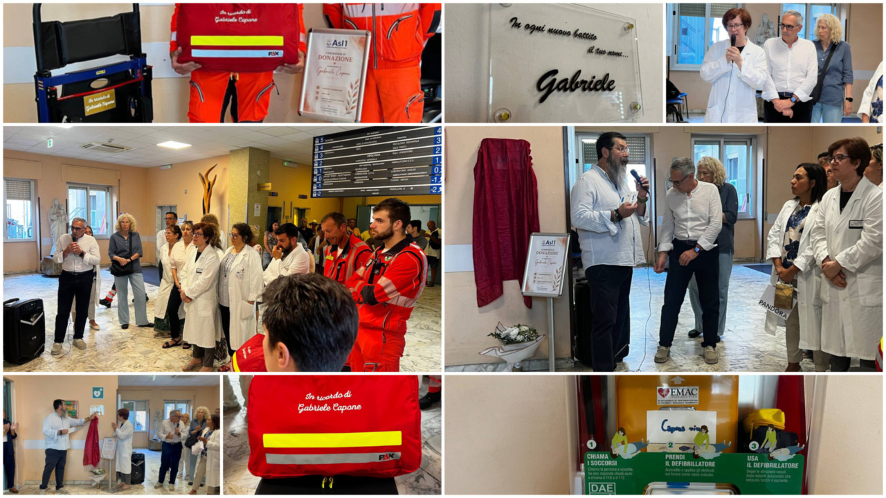 Materiale sanitario in dono in memoria di Gabriele Capone