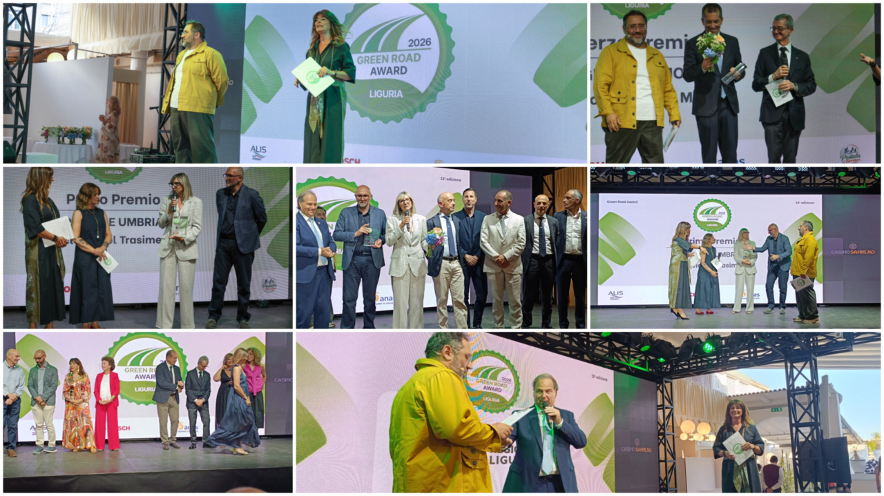 Umbria vince il Green Road Award 2026. La cerimonia al Roof Garden