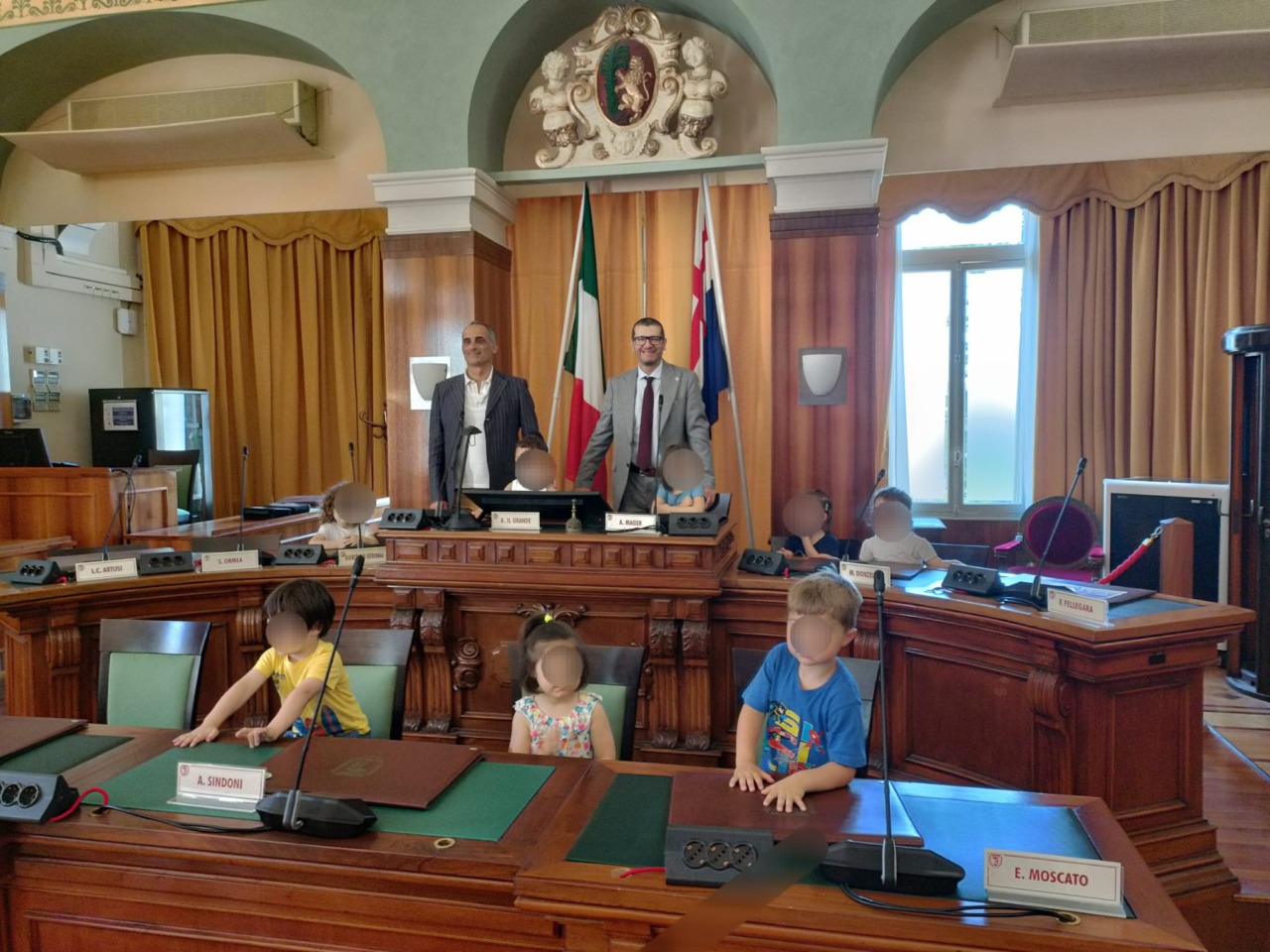Visita in Comune per i bimbi del nido d‘infanzia Raggio di Sole