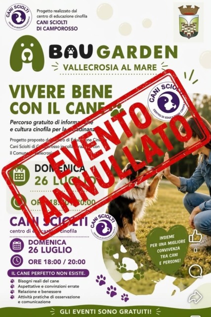 Maltempo, evento al Bau Garden annullato a Vallecrosia al Mare