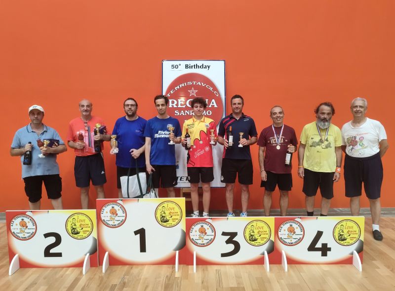 Tennis Tavolo Regina: grande successo per il 50° meeting Sanremo Open