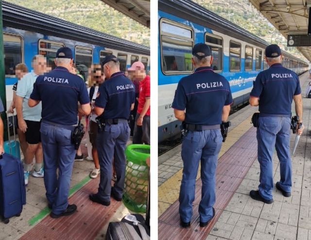 Settecento passeggeri controllati sul treno con metal detector dalla Polizia ferroviaria a Ventimiglia