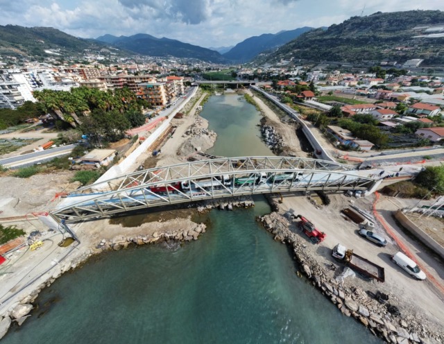 Oggi il collaudo statico e strutturale del Ponte tra Riva Ligure e Taggia