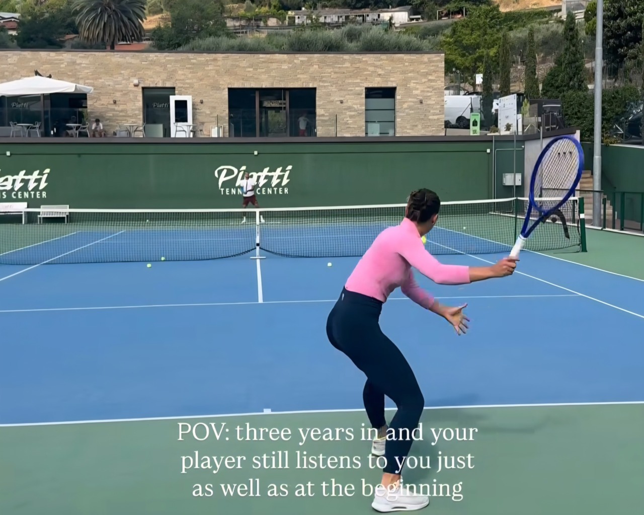 La semifinalista di Wimbledon si allena a Bordighera