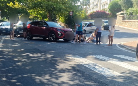 Scontro auto moto sulla via Romana
