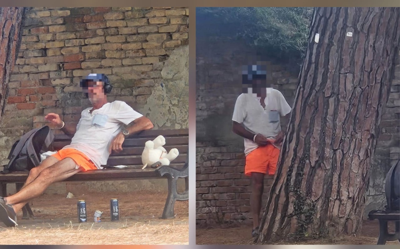 Al parco dei bambini con birra e peluche sulla panchina. L’allarme di una mamma