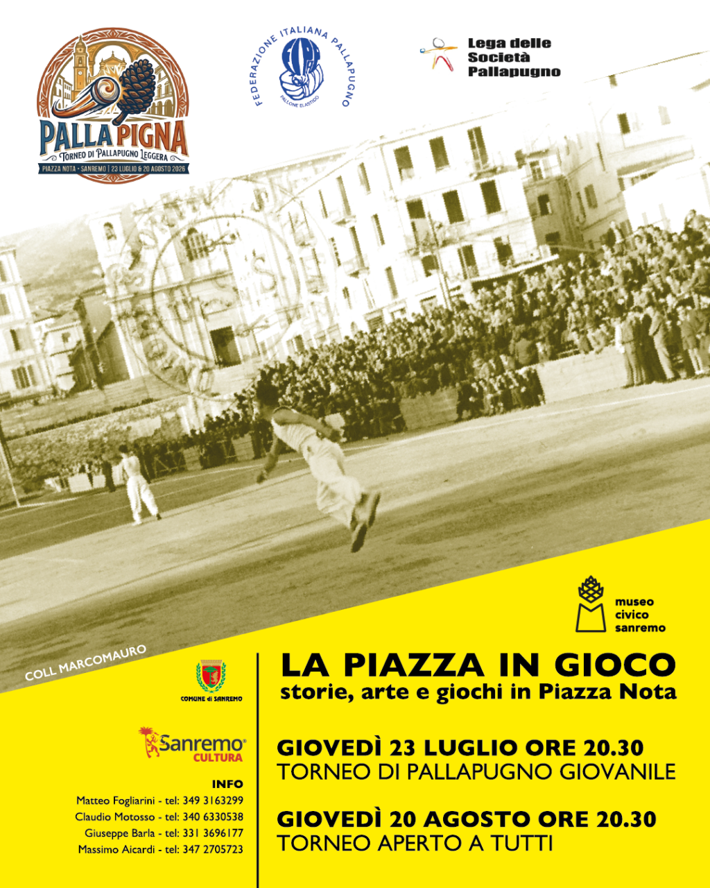 Domani in Piazza Nota arriva la “PallaPigna”