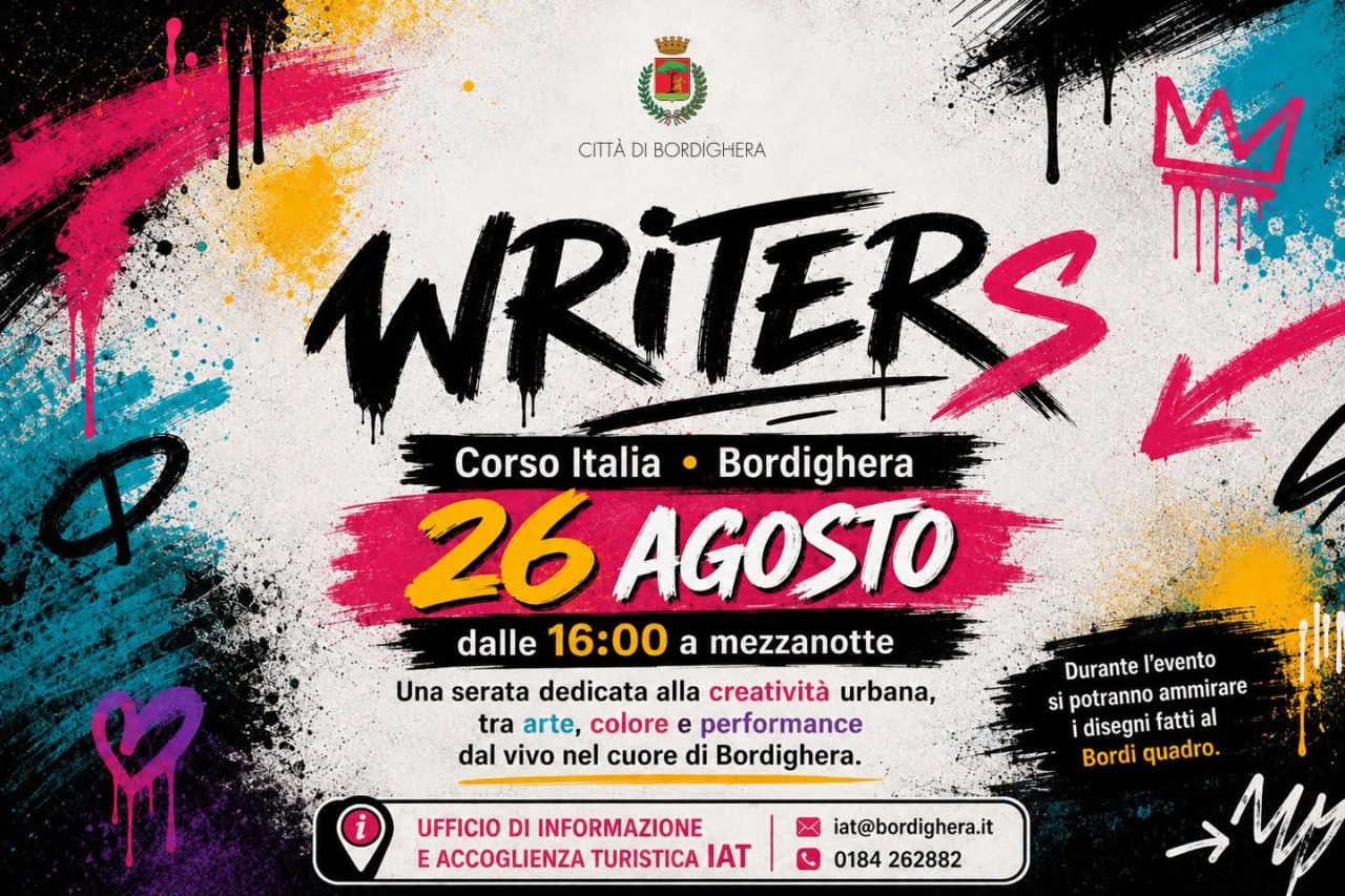 Un atelier a cielo aperto nel cuore di Bordighera grazie a Writers